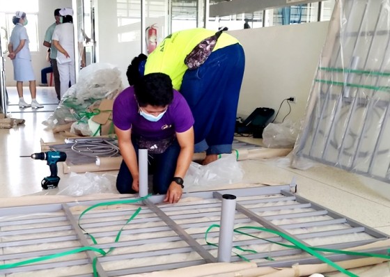อำเภอพรานกระต่าย เร่งสร้างโรงพยาบาลสนาม รองรับผู้ป่วยโควิด-19
