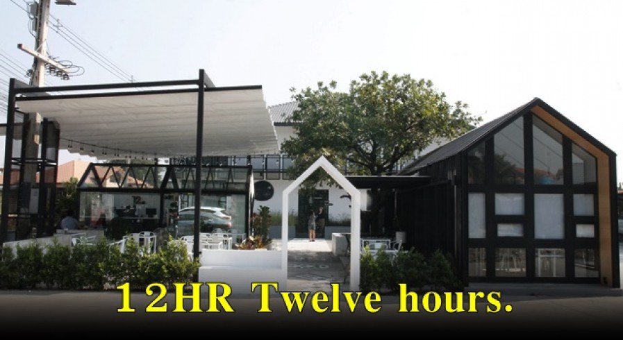 12HR Twelve hours. คาเฟ่กลางเมืองกำแพง ร้านกาแฟสวย สไตล์มินิมอล