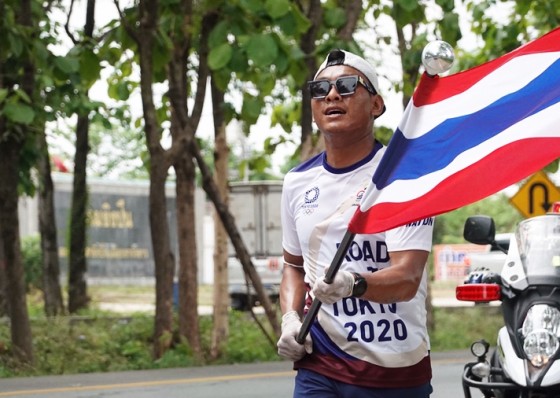 วิ่งส่งธงชาติไทย ไปโตเกียวโอลิมปิก เข้าสู่วันที่ 32 ถึงกำแพงเพชรแล้ว
